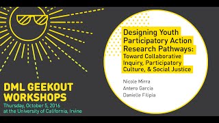 Designing Youth Participatory Action Research Pathways  DML2016 Workshop Interview [upl. by Doble]