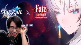 HSR x Fate UBW COLLAB  24 Livestream REACTION quotFinest Duel Under the Pristine Bluequot [upl. by Tayler]