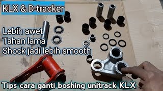 Cara ganti boshing unitrack KLX atau Dtracker agar lebih awet dan tahan lama tips amp trik [upl. by Vastah892]