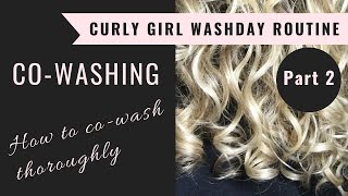 How to CoWash Thoroughly Curly Girl Washday Routine Part 2 [upl. by Hescock545]