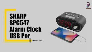 How to Set Up and Use Your SHARP SPC547 Alarm Clock with USB Port [upl. by Kulda948]