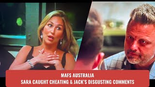 MAFS Australia  Sara caught cheating amp Jacks disgusting comment mafs [upl. by Maibach208]