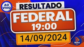 Resultado do jogo do bicho ao vivo  Federal  1900  14092024 [upl. by Ateekram]