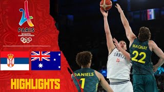 Australia vs Serbia Men Basketball  Live Highlights  2024 Olympics 682024 [upl. by Barram592]