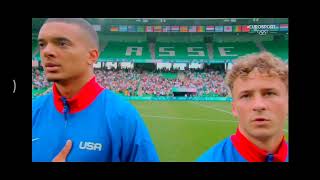 USA vs Guinea National Anthem  Olympic Paris 2024 [upl. by Adnilre]