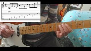 Intervallic Am Pentatonic Lick with tabs  DPs Guitar Encyclopedia [upl. by Ethbun]