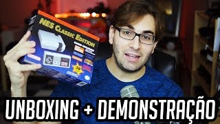 NES CLASSIC EDITION MINI  Unboxing e Demonstração do Nintendinho Miniatura [upl. by Verney]