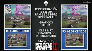 RTX 4060 Ti 🆚 RX 6750 XT Pruebas Con Intel En 1440p [upl. by Dinny]