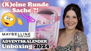 Keine Runde Sache 🤔 Maybelline 24 Tage ADVENTSKALENDER 2024 UNBOXING [upl. by Dode]