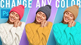 How To Change Colors In Photoshop  3 Ways To Select And Change ANY Color [upl. by Macy]