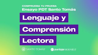 Comprueba tu prueba  Resuelve las preguntas del Ensayo PDT de Lenguaje y Comp Lectora Santo Tomás [upl. by Sayed]