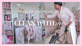 CLEAN WITH ME  Prepping My Pink Room for Valentines Day💗 [upl. by Junia410]