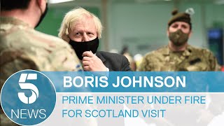 Coronavirus Boris Johnson’s Scotland visit is “nonessential” says Nicola Sturgeon  5 News [upl. by Andriette972]