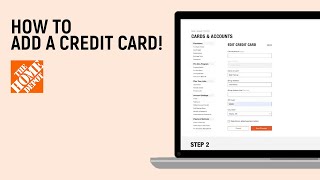 How to Add a Credit Card on Home Depot easy [upl. by Keil]