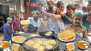 60 Rs  CHOLE PURI PLATE 😍 440 VOLT BREAKFAST  CHOLE BHATURE  PUNJAB STREET FOOD PAKISTAN [upl. by Druci]