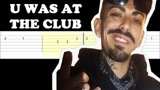 The Boy Boy West Coast  U Was At The Club Bottoms Up Easy Guitar Tabs Tutorial [upl. by Hakeem]