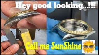 How to remove scratches and pitting from a watch casesimple sanding and polishingLike New Finish [upl. by Kirschner956]