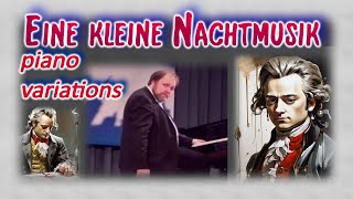 Eine kleine Nachtmusik piano variations Alexey Chernov Вариации на тему Моцарта with AI pictures [upl. by Dronel]