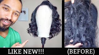 How to Fix Your Raggedy Wig Fix Your Old Synthetic Wigs [upl. by Lesh617]