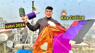 🔥Kite Cutting on Lohri 2024  Kite Flying Festival  Kites Vlog [upl. by Bertrand8]