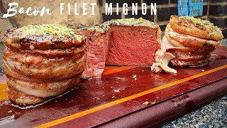 Bacon Wrapped Filet Mignon Recipe  with Compound Butter by Xman amp Co [upl. by Kato249]