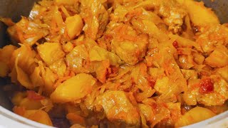 тушёная капуста с картошкой и мясом  Самый вкусный рецепт приготовления [upl. by Aneleairam30]