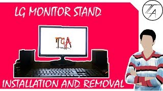 How install or remove LG monitor stand  LG Ips 20MP48HB 195 inch Monitor  Inspiroheights [upl. by Grannias]