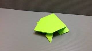 Daily Origami 004  Jumping Frog 02 [upl. by Neirrad]