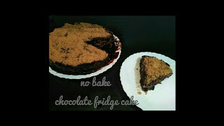 no bake chocolate fridge cake birthday party cake easy recipe [upl. by Einad]