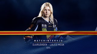 Matchintervju  Linnea Natt och Dag efter SDHLpremiären [upl. by Rim104]