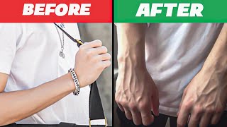 get veiny hands permanently in less than 2 min Without equipment [upl. by Innek]