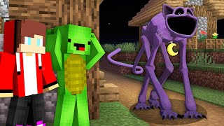 What if Scary Monster Cat vs JJ and Mikeys Security House in MInecraft Maizen [upl. by Ellegna795]