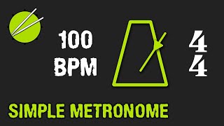 100BPM 44 Visual Metronome  Click Track  Beginner Drums [upl. by Amaras857]