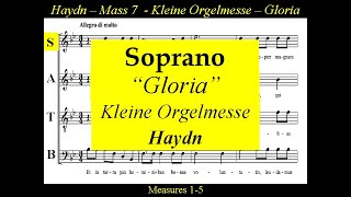 Haydn  Kleine Orgelmesse  Hob XXII7  Gloria  Soprano [upl. by Llenoil]