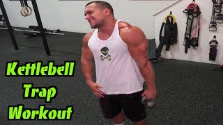 Intense 5 Minute Kettlebell Trap Workout [upl. by Sutphin]