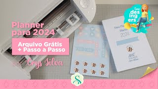 Como Fazer Planner 2024 Personalizado  Arquivo Grátis Silhouette [upl. by Garaway]