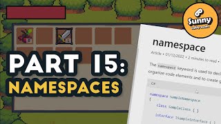 Using Namespaces  Inventory System in Unity tutorial P15 [upl. by Grassi]