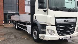 DAF CF450 26 TONNE DROPSIDE FLATBED 2018 CK18 ZRZ [upl. by Lyle]