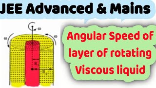 23 Viscosity  Two long vertical coaxial cylinders have a viscous liquids between them The radii [upl. by Ellegna]