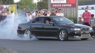 Tuner Cars Leaving Car ShowDRIFTING BURNOUTS amp Crazy Drivers [upl. by Sihon]