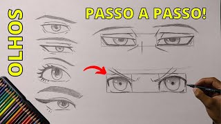 Desenhe OLHOS DE ANIME como nunca Passo a passo [upl. by Keldon]