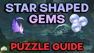 Timestamped Tsurumi Island Star Shaped Gem Puzzle Guide  Genshin Impact 22 [upl. by Franny]