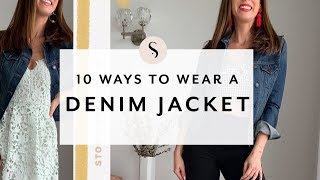 10 Ways to Wear a Jean Jacket I Sydne Summer [upl. by Yhtomot]