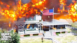 GTA 5  MICHAEL PRESIDENT DESTROYED BIG POLITICIAN HOUSE  BB GAMING [upl. by Rannug]