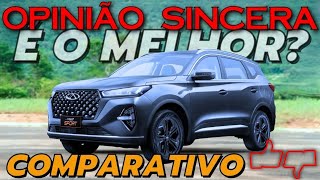 Tiggo 7 Sport é o MELHOR SUV Comparativo com Toyota Corolla Cross Jeep Compass e VW Taos VALE [upl. by Ecnav398]