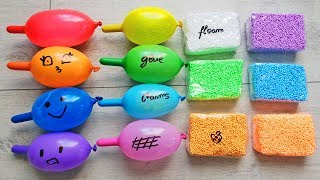 Making Slime With Funny Balloons And Floam Bricks 3 [upl. by Llennaj]