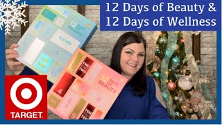 Target 12 Days of Beauty amp 12 Days of Wellness 2023 Advent Calendar Unboxing [upl. by Ahseinaj]