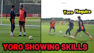 Leny Yoro impressed Ruud van Nistelrooy in Man United training today Sancho late again [upl. by Uranie]