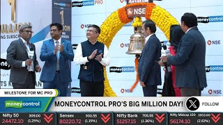 Moneycontrol Pro Achieves 1 Million Paying Subscribers  Moneycontrol at NSE [upl. by Nelyahs]