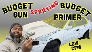 Low cfm spray gunR500 spraying budget primer [upl. by Alah647]